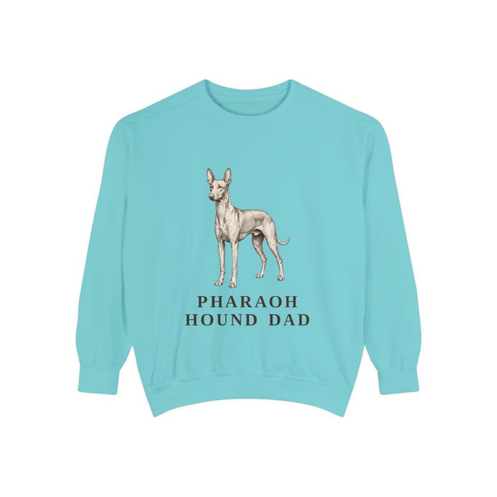 Pharaoh Hound Dad Sweatshirt, Chalky Mint, front view