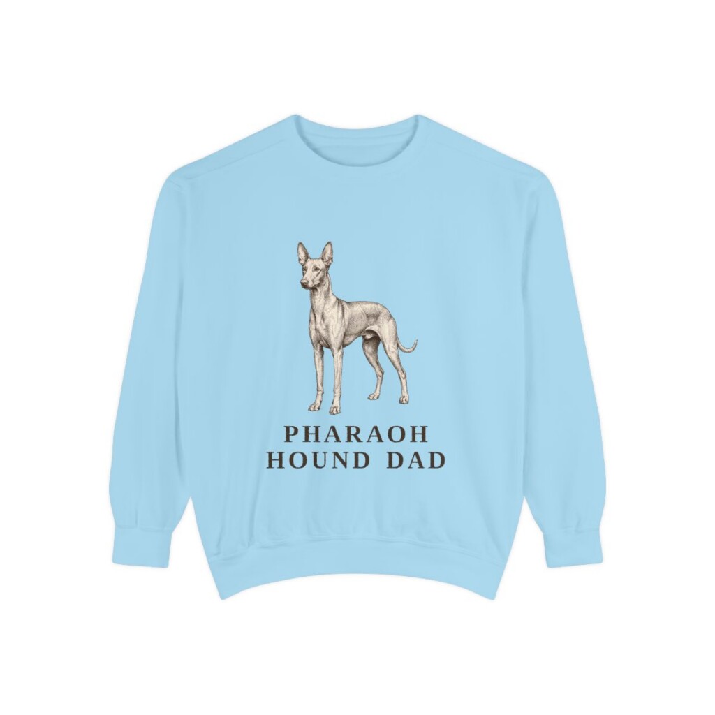 Pharaoh Hound Dad Sweatshirt, Chambray, front view