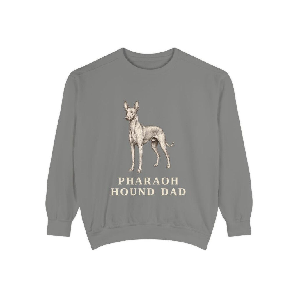 Pharaoh Hound Dad Sweatshirt, Grey, front view