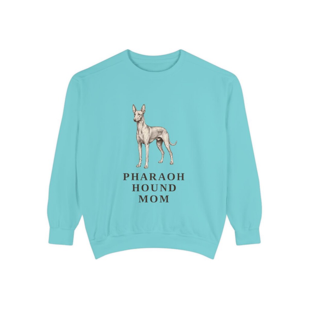Pharaoh Hound Mom Sweatshirt, Chalky Mint, front view