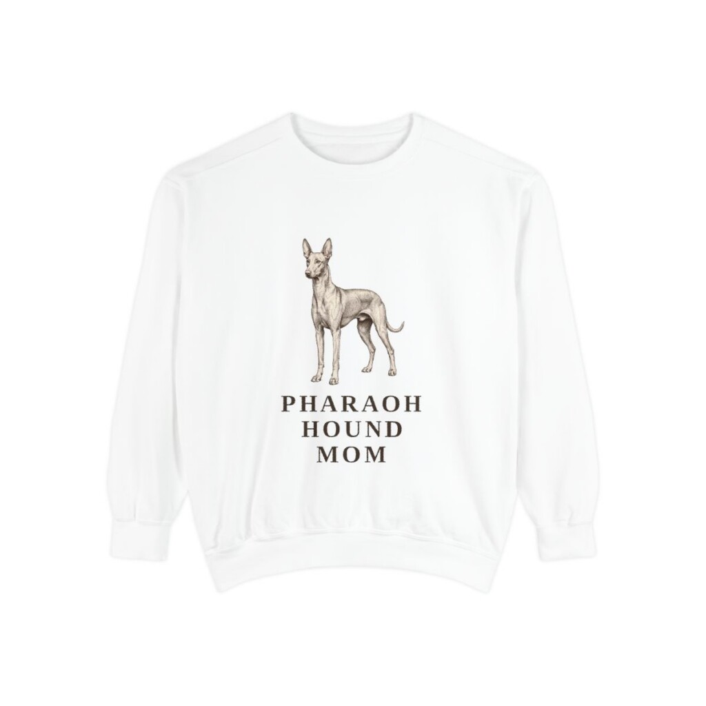 Pharaoh Hound Mom Sweatshirt, White, front view