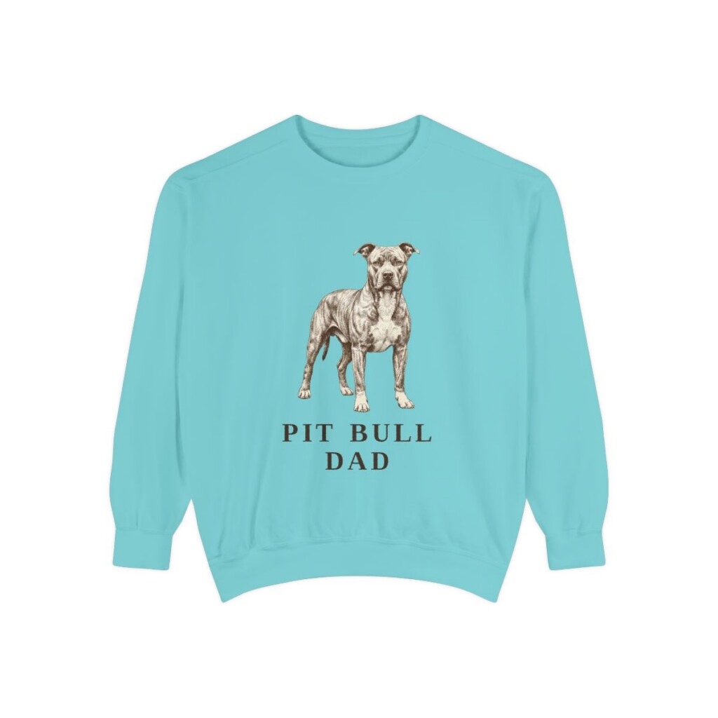 Pit Bull Dad Sweatshirt, Chalky Mint, front view