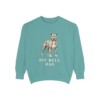 Pit Bull Dad Sweatshirt, Seafoam, front view