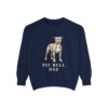Pit Bull Dad Sweatshirt, True Navy, front view
