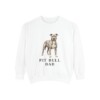 Pit Bull Dad Sweatshirt, White, front view