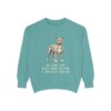pit-bull-sweatshirt-humor-seafoam Pit Bull Humor Sweatshirt, Seafoam, front view