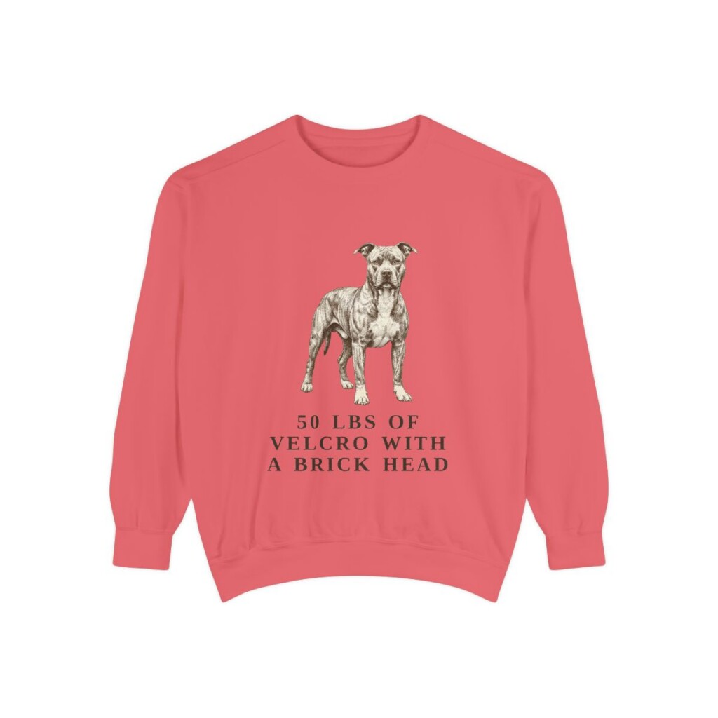 pit-bull-sweatshirt-humor-watermelon Pit Bull Humor Sweatshirt, Watermelon, front view