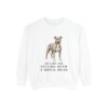 pit-bull-sweatshirt-humor-white Pit Bull Humor Sweatshirt, White, front view