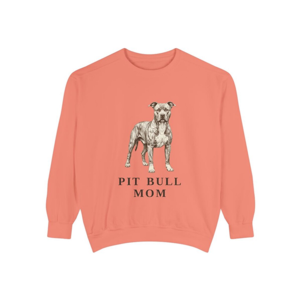 Pit Bull Mom Sweatshirt, Terracotta, front view