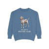 Plott Hound Dad Sweatshirt, Blue Jean, front view