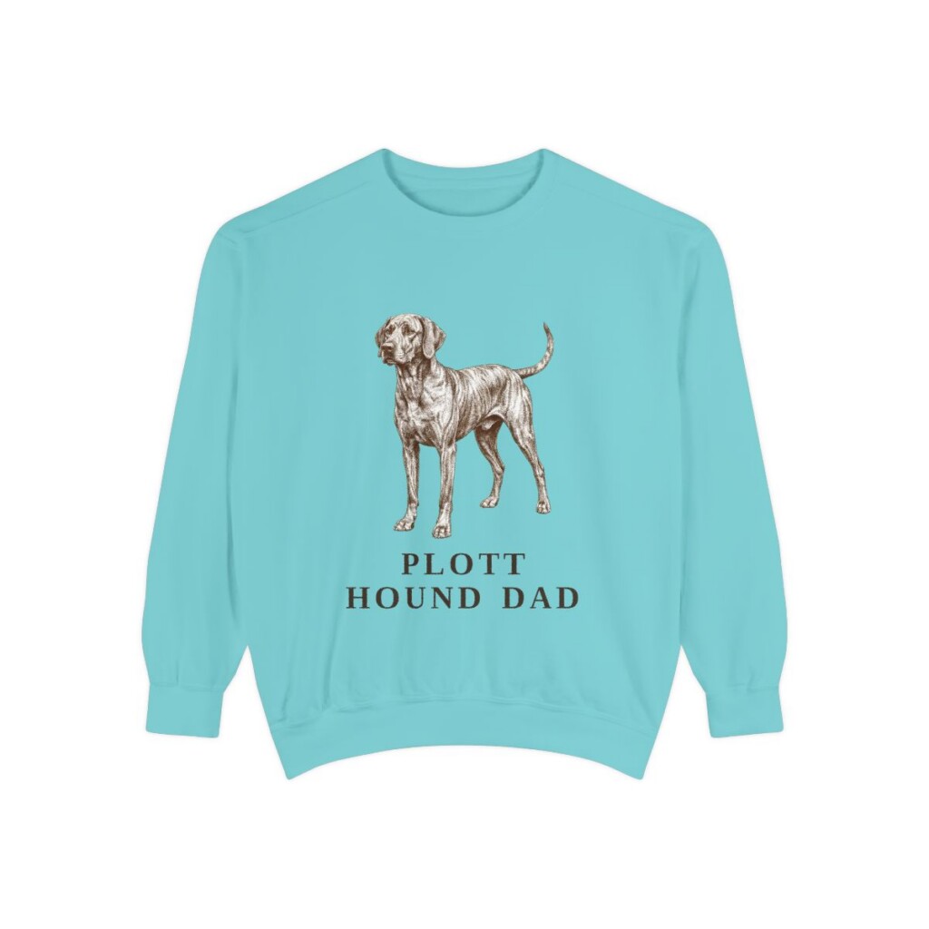 Plott Hound Dad Sweatshirt, Chalky Mint, front view