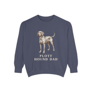 Plott Hound Dad Sweatshirt, Denim, front view