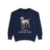 Plott Hound Dad Sweatshirt, True Navy, front view