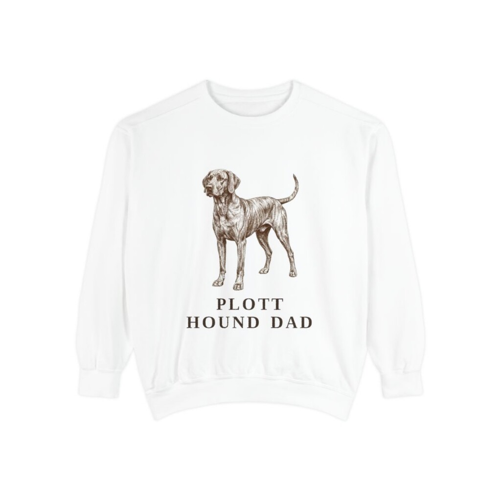Plott Hound Dad Sweatshirt, White, front view