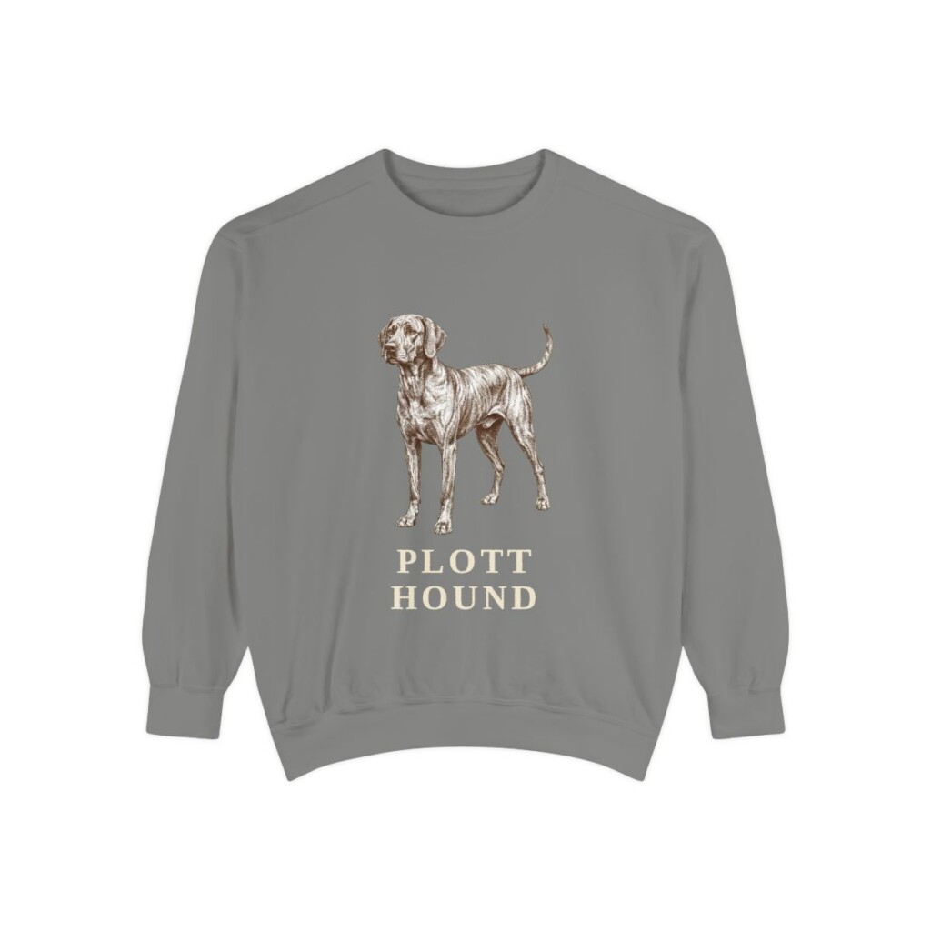 Plott Hound Sweatshirt, Grey, front view