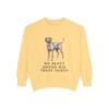 Plott Hound Humor Sweatshirt, Butter, front view