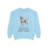 Plott Hound Humor Sweatshirt, Chambray, front view