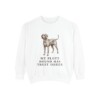 Plott Hound Humor Sweatshirt, White, front view