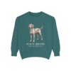 Plott Hound Latin Sweatshirt, Blue Spruce, front view