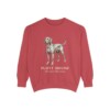 Plott Hound Latin Sweatshirt, Crimson, front view