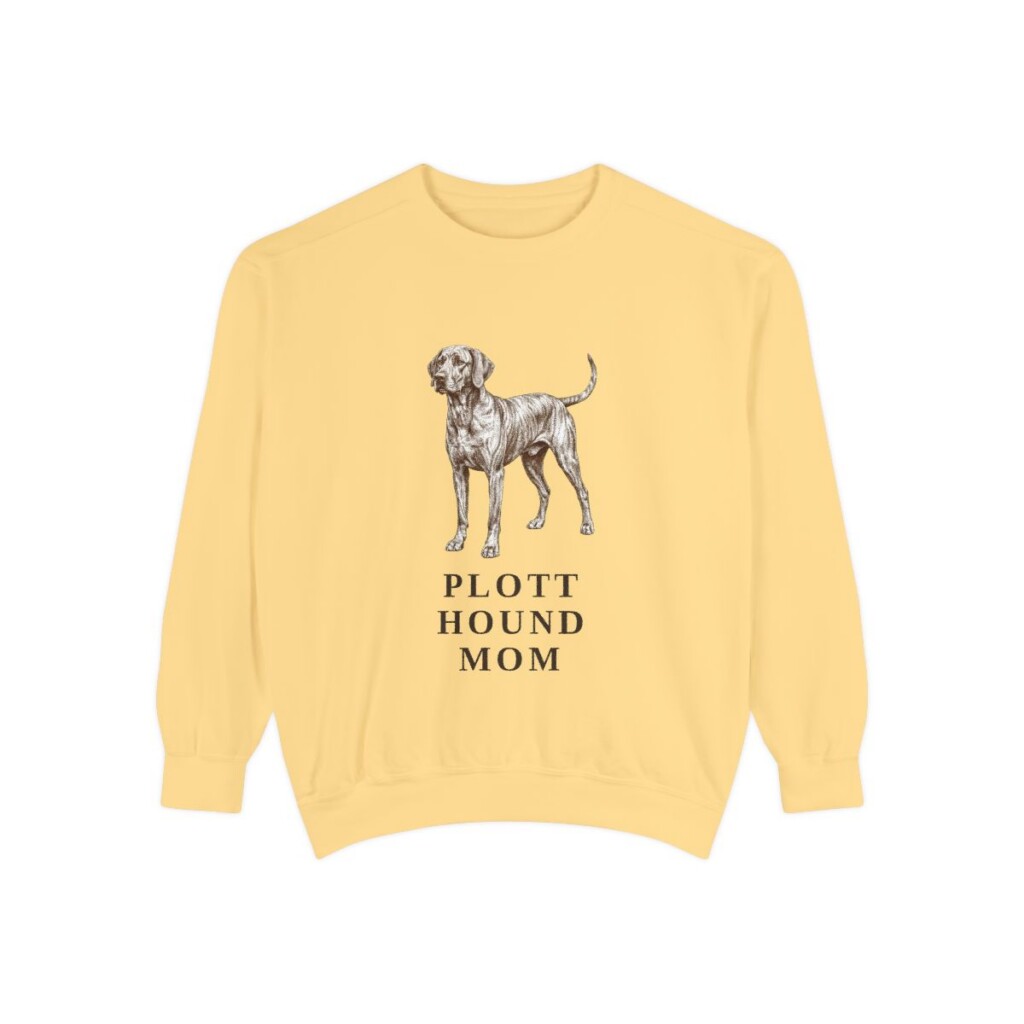 Plott Hound Mom Sweatshirt, Butter, front view