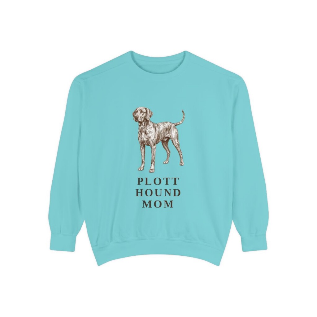 Plott Hound Mom Sweatshirt, Chalky Mint, front view
