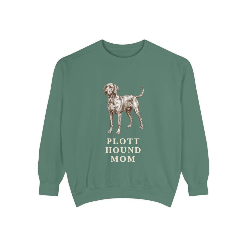 Plott Hound Mom Sweatshirt, Light Green, front view