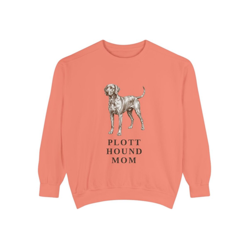 Plott Hound Mom Sweatshirt, Terracotta, front view