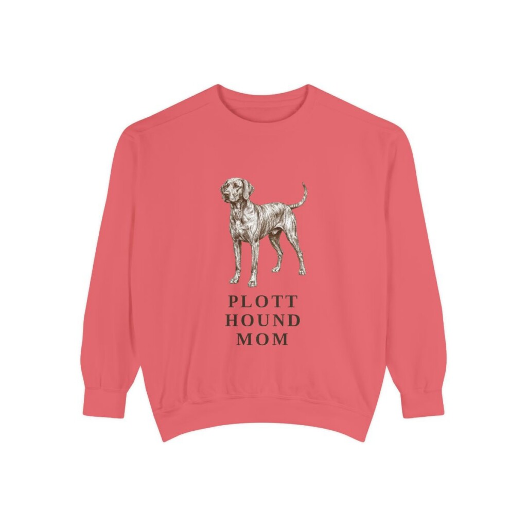 Plott Hound Mom Sweatshirt, Watermelon, front view