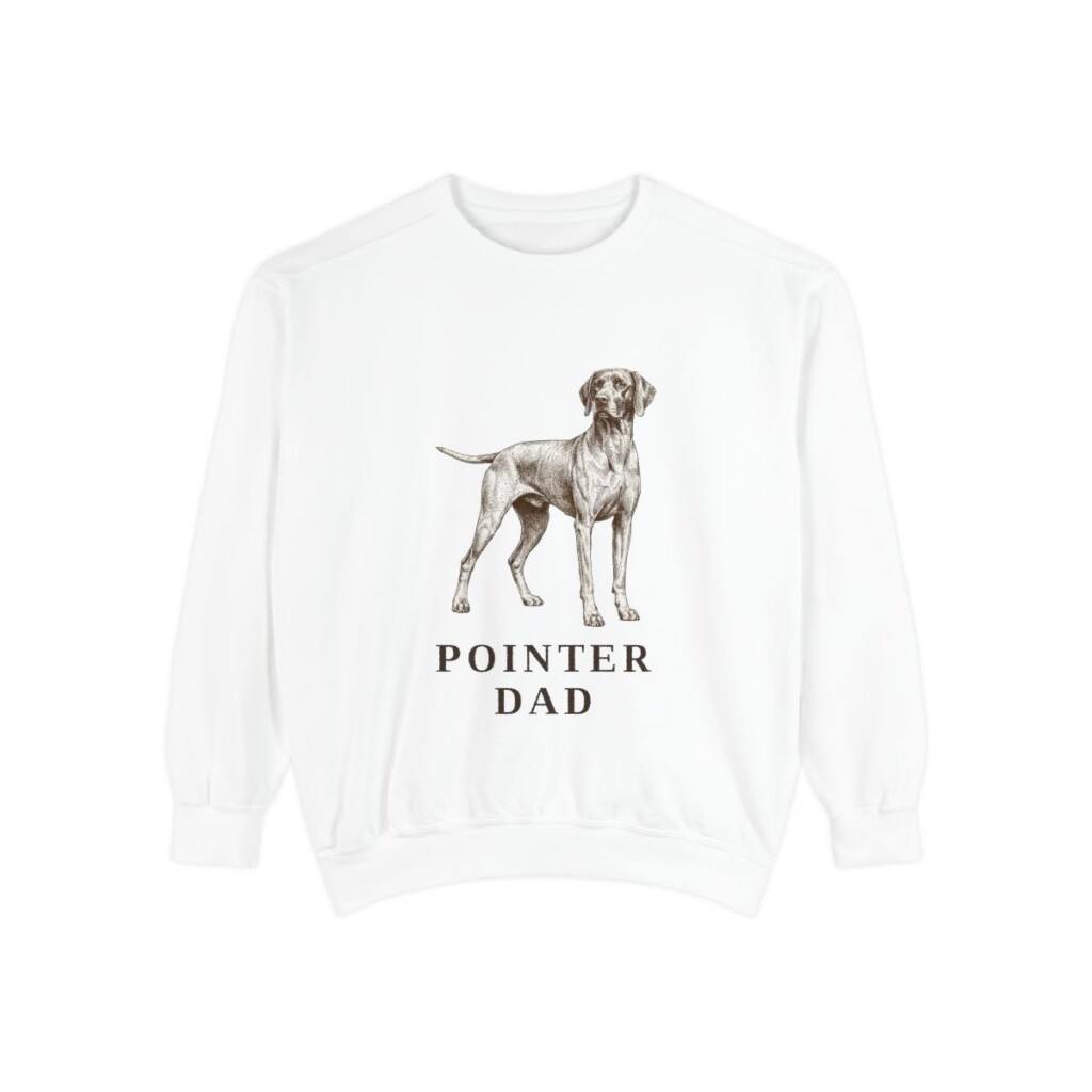 Pointer Dad Sweatshirt, White, front view
