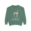 pointer-sweatshirt-humor-light-green Pointer Humor Sweatshirt, Light Green, front view