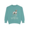 pointer-sweatshirt-humor-seafoam Pointer Humor Sweatshirt, Seafoam, front view