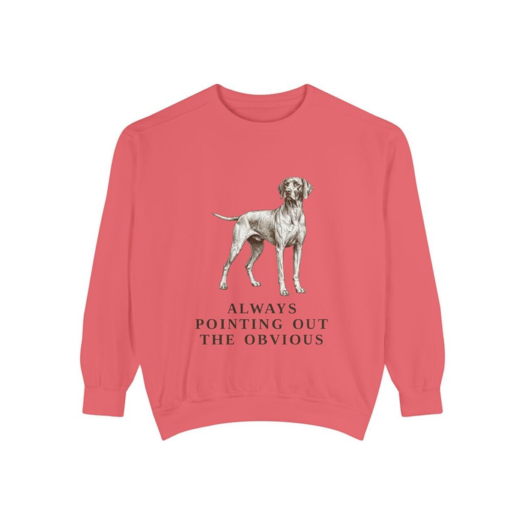 pointer-sweatshirt-humor-watermelon Pointer Humor Sweatshirt, Watermelon, front view