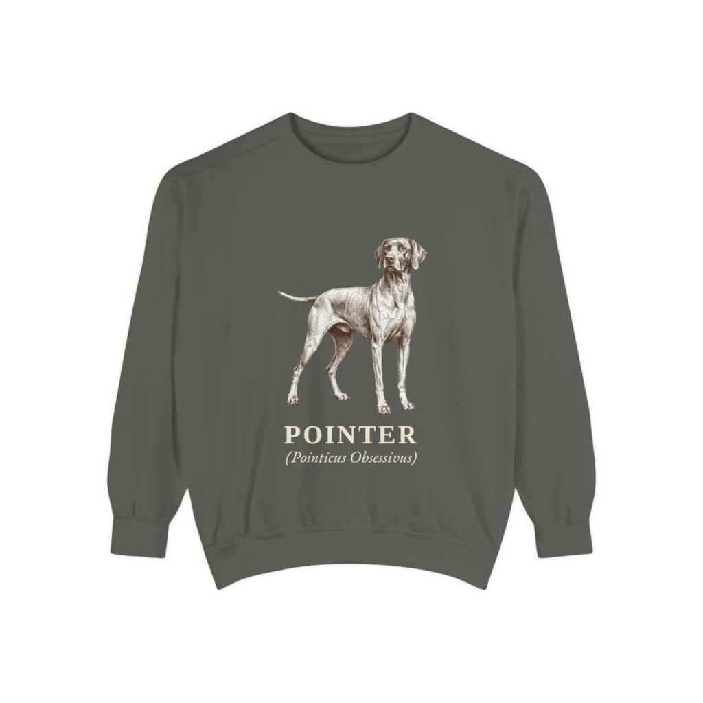 Pointer Latin Sweatshirt, Pepper, front view