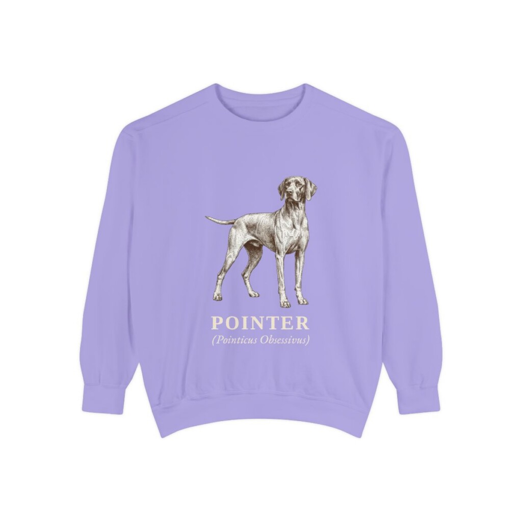 Pointer Latin Sweatshirt, Violet, front view