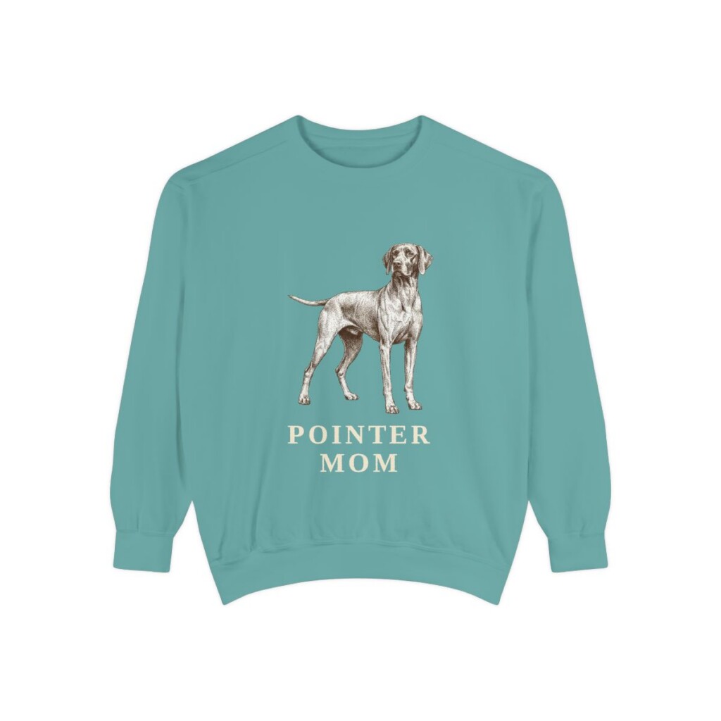 Pointer Mom Sweatshirt, Seafoam, front view