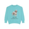 Polish Lowland Sheepdog Dad Sweatshirt, Chalky Mint, front view