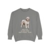 Polish Lowland Sheepdog Dad Sweatshirt, Grey, front view
