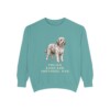 Polish Lowland Sheepdog Dad Sweatshirt, Seafoam, front view