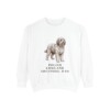 Polish Lowland Sheepdog Dad Sweatshirt, White, front view