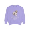 Polish Lowland Sheepdog Humor Sweatshirt, Violet, front view