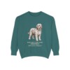 polish-lowland-sheepdog-sweatshirt-latin-blue-spruce Polish Lowland Sheepdog Latin Sweatshirt, Blue Spruce, front view