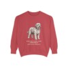 polish-lowland-sheepdog-sweatshirt-latin-crimson Polish Lowland Sheepdog Latin Sweatshirt, Crimson, front view