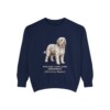 polish-lowland-sheepdog-sweatshirt-latin-true-navy Polish Lowland Sheepdog Latin Sweatshirt, True Navy, front view