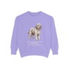 polish-lowland-sheepdog-sweatshirt-latin-violet Polish Lowland Sheepdog Latin Sweatshirt, Violet, front view