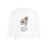 polish-lowland-sheepdog-sweatshirt-mom-white Polish Lowland Sheepdog Mom Sweatshirt, White, front view