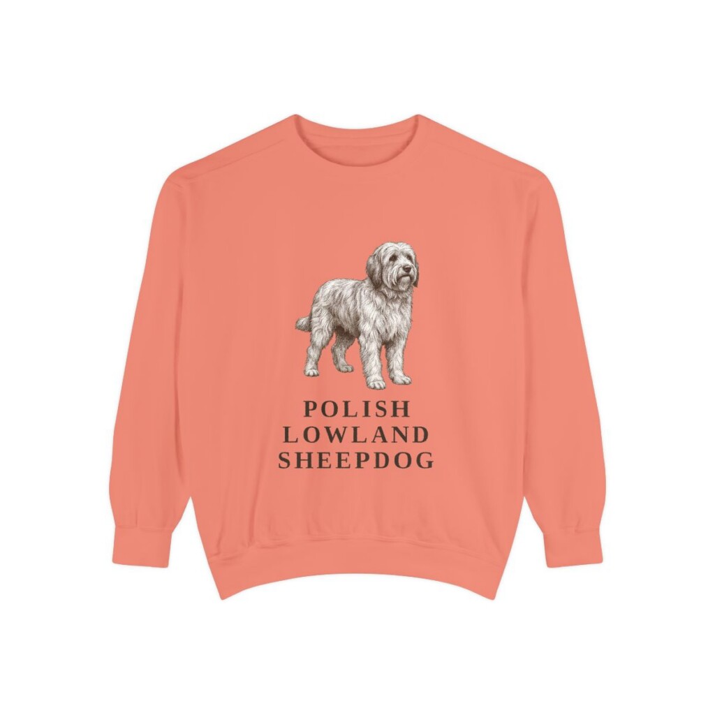 Polish Lowland Sheepdog Sweatshirt, Terracotta, front view