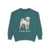 Pomapoo Sweatshirt, Blue Spruce, front view