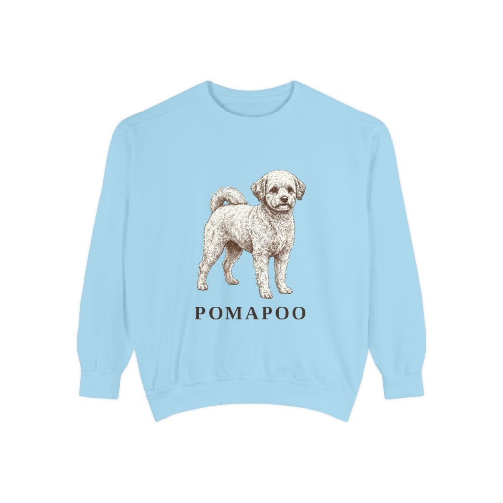 Pomapoo Sweatshirt, Chambray, front view