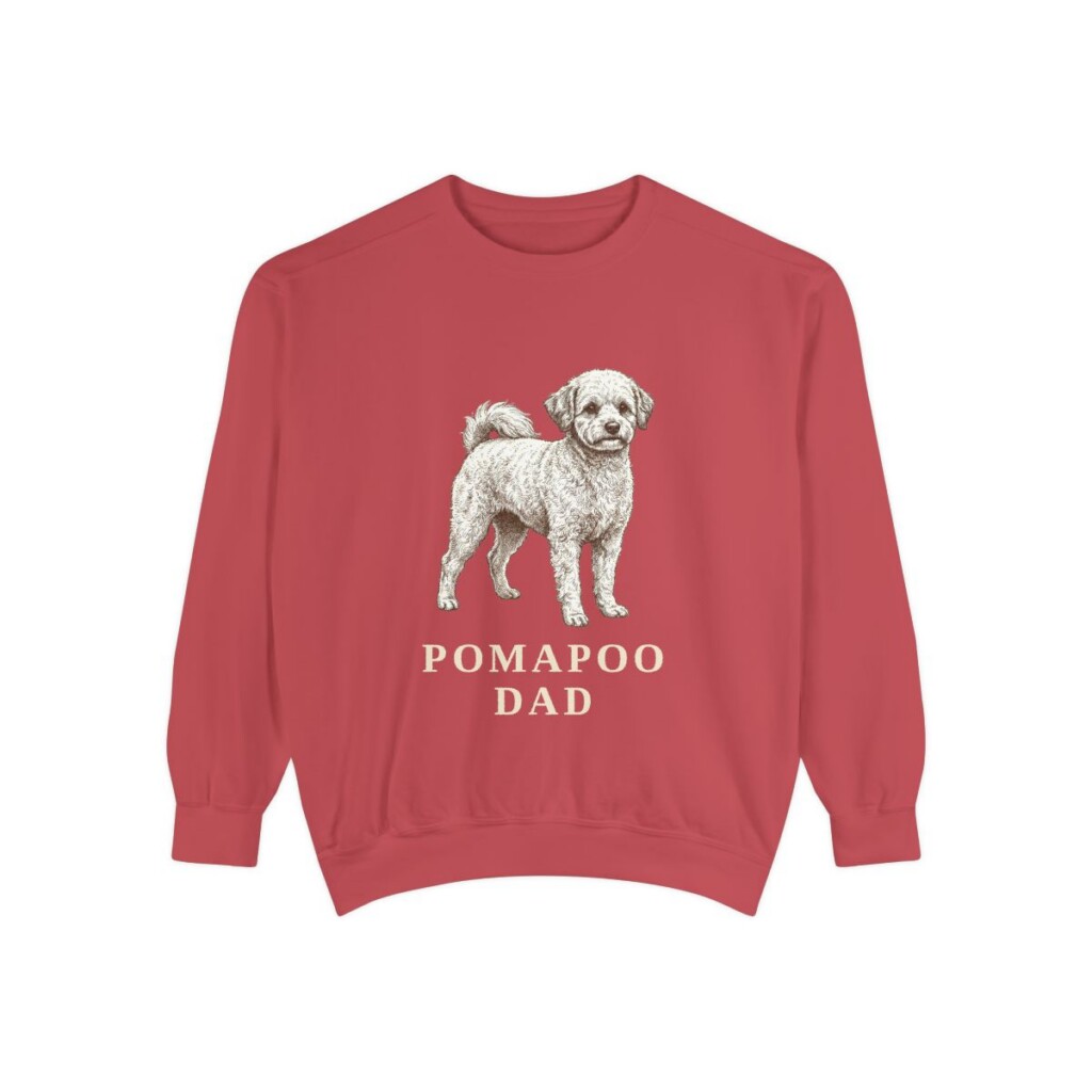Pomapoo Dad Sweatshirt, Crimson, front view